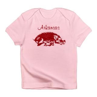 Aged Gifts  Aged T shirts  Vintage Arkansas Razorback Infant T