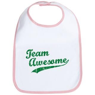 80S Gifts  80S Baby Bibs  Team Awesome Bib