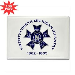 24th michigan infantry rectangle magnet 100 pack $ 174 99