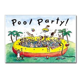 In The Sun Postcards  Pool Party Invitation Postcards (Package of 8