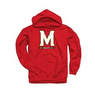 Maryland Terrapins Red Underscore M Hooded Sweatshirt