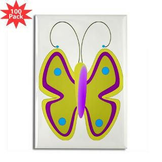 yellow butterfly rectangle magnet 100 pack $ 189 99