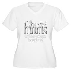 Cheer Moms Womens Plus Size V Neck T Shirt