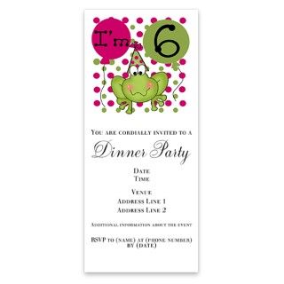 Frog 6th Birthday (pink) Invitations by Admin_CP1147651