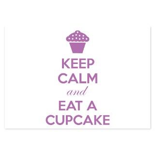 And Gifts  And Flat Cards  Keep calm and eat a cupcake 3.5 x 5 Flat