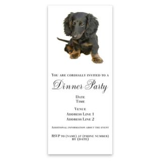 brindle Dachshund doxie Pink Invitations by Admin_CP4157182  507074080