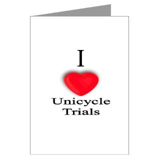 Unicycle Trials Greeting Cards (Pk of 10) for