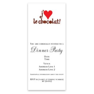 Invitations  I luv chocolate in French Invitations