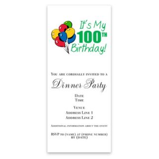  Invitations  Its My 100th Birthday (Balloons) Invitations