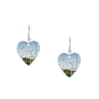 Agency Gifts  Agency Jewelry  Wind Turbines Earring Heart Charm