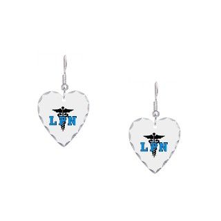Caduceus Gifts  Caduceus Jewelry  LPN Medical Symbol Earring Heart