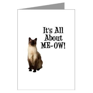 ME OW Siamese Cat Greeting Card