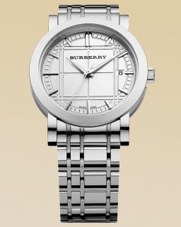 Burberry Classic Round Timepiece with Silver Dial, 38mm