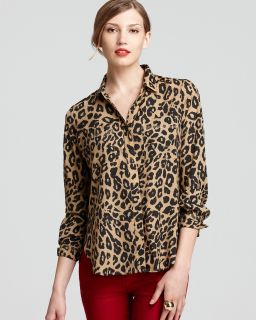 Isaac Mizrahi Jeans Alexis Leopard Print Shirt