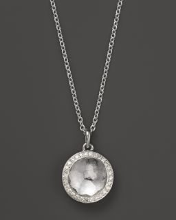 Necklace in Clear Quartz with Diamonds, .12 ct. t.w.