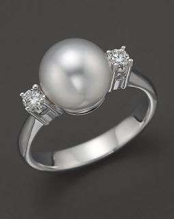 South Sea Cultured Pearl & Diamond Ring, .15 ct. t.w.