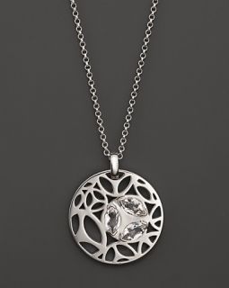 Rock Crystal Small Triadra Medallion Necklace, 16