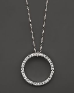 Roberto Coin 18 Kt. White Gold/Diamond Small Circle Necklace