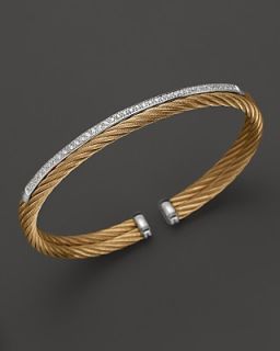 Classique Collection Nautical Cable Bangle with Diamonds, .19 ct. t.w