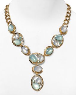 RJ Graziano Oval Frontal Stone Necklace, 22