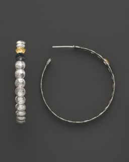 Gurhan Lentil Hoops in Sterling Silver & 24K Gold