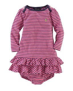 Lauren Childrenswear Infant Girls Striped Dress   Sizes 9 24 Months