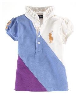 Childrenswear Infant Girls Diagonal Stripe Rugby   Sizes 9 24 Months