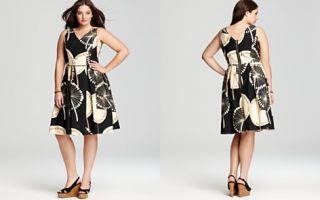 Melissa Masse Plus Sleeveless Pattern Dress_2