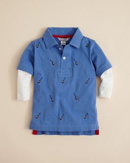 By Hartstrings Infant Boys Schiffli Guitar Polo   Sizes 12 24 Months