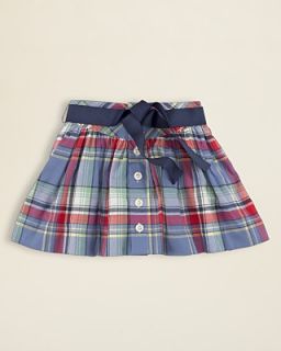 Ralph Lauren Childrenswear Girls Plaid Button Front Skirt   Sizes 2T