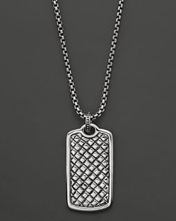 Sterling Silver Equestrian Dog Tag Necklace, 26