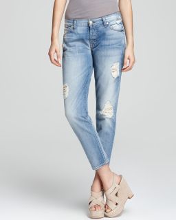 For All Mankind Jeans   Josephina No Roll Cropped in Light Destroyed