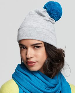 aqua slouchy hat with pom orig $ 48 00 sale $ 28 80 pricing policy