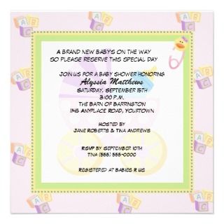 Baby Carriage Baby Shower Invitation
