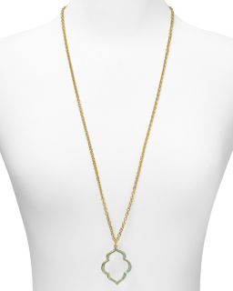 Tahari Curved Oval Pendant Necklace, 32