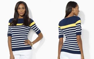 Lauren Ralph Lauren Stripe Boat Neck Sweater_2