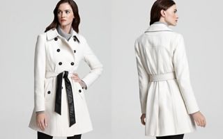 DKNY Double Breasted Coat with Two Tone Belt _2