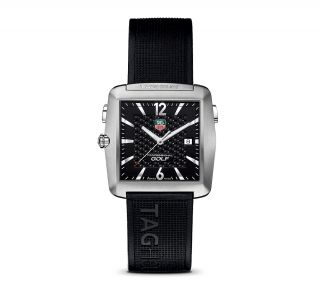 TAG Heuer Golf Watch with Black Silicon Strap, 38mm