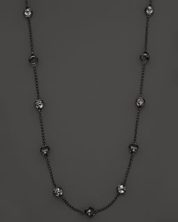 Icona Necklace with Rock Crystal in Argento Nero, 42