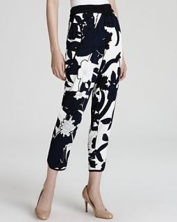 Escada Trousers   Mucha Floral Printed Jersey