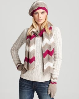 Cashmere Exclusively by Zig Zag Pointelle Beret, Scarf
