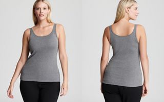 Eileen Fisher Plus Organic Cotton Ribbed Scoop Neck Tank_2