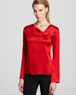 Armani Collezioni Blouse   Long Sleeve with Detail at Neckline