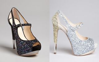 Boutique 9 Glitter Peep Toe Platform Evening Pumps   Nickeya_2