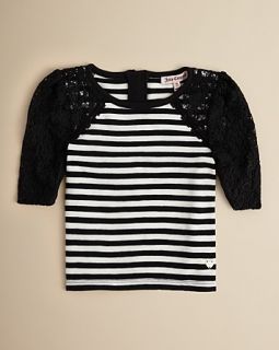 lace shoulder striped top sizes 2 3 4 5 orig $ 88 00 sale $ 52 80