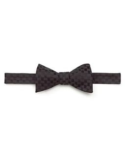 chambray square tonal check bow tie price $ 55 00 color black quantity