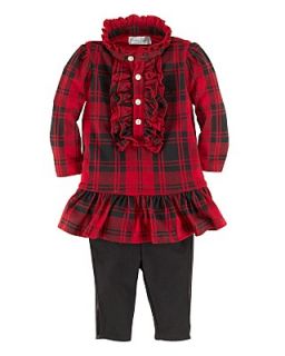 Ralph Lauren Childrenswear Infant Girls Plaid Ruffle Tunic   Sizes 3