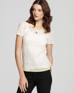 aqua tee shirt cotton crochet lace orig $ 78 00 sale $ 62 40 pricing