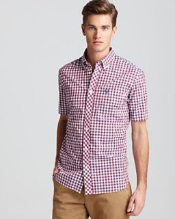 Fred Perry Gingham Short Sleeve Sport Shirt   Classic Fit