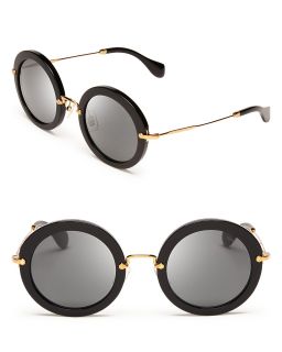 Miu Miu Noir Round Sunglasses